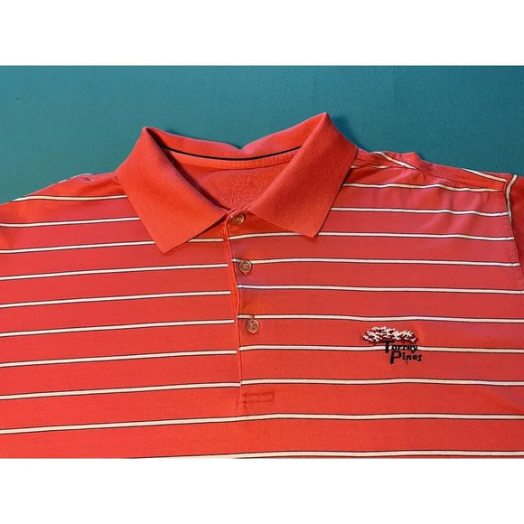 Torrey Pines cutter and buck large polo shirt signature collection salmon - Picture 4 of 9